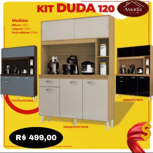Kit Cozinha Duda 120, a pronta entrega 