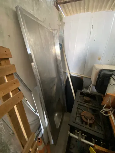Fogão Venâncio, pia inox e base cama casal