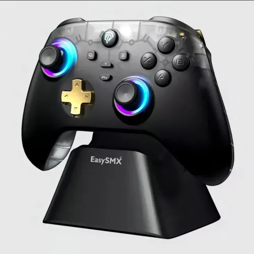 Controle EasySMX D05 HallEffect + sem fio + Dock de carregamento
