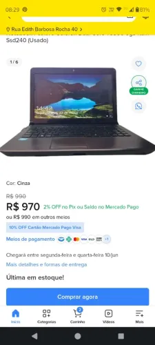 Notebook positivo 