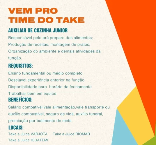 Auxiliar de Cozinha Jr