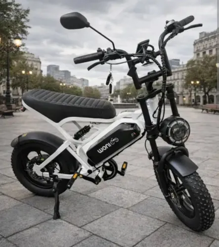 Bike elétrica INOW V20 Mini Branca Preta