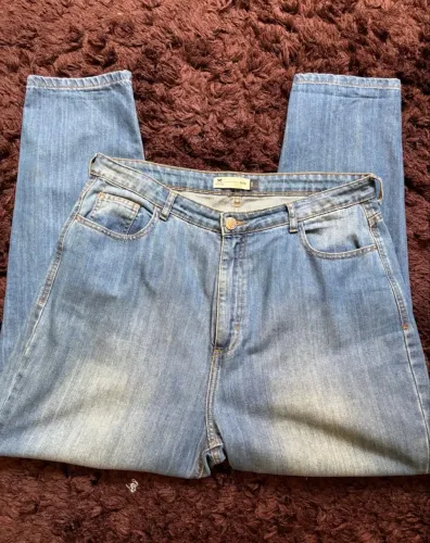 Calça HERING, mom jeans feminina, 46