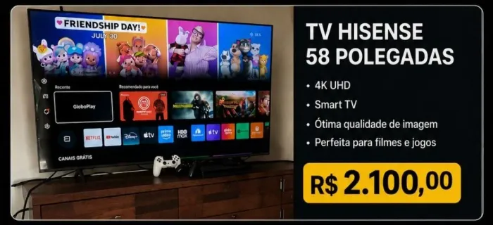 Mega TV Hisense 58 Polegadas