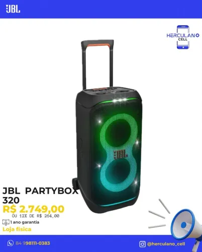 Vendo caixa JBL partybox 320 preta lacrada