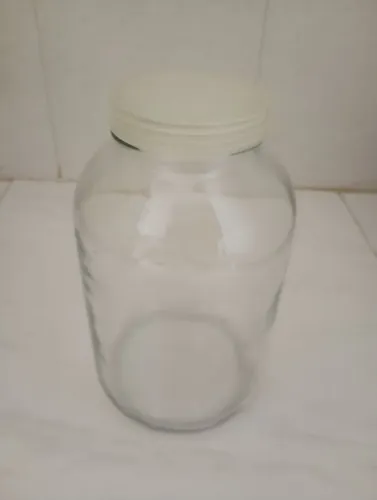 Pote de vidro transparente para mantimentos 