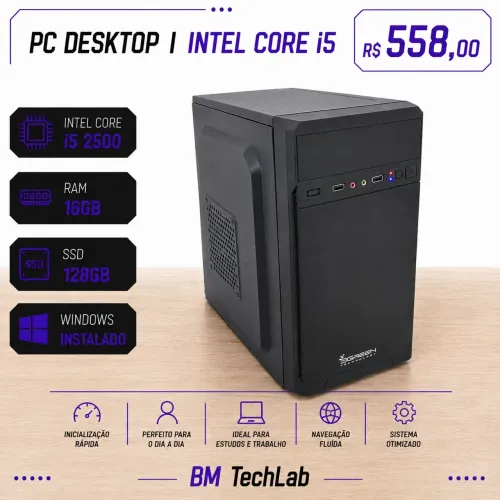 PC Desktop | Intel Core i5-2500 | 16GB RAM | SSD 128GB | HDMI | Windows Instalado