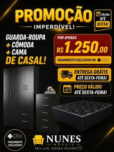 Móveis em MDF e cama BOX