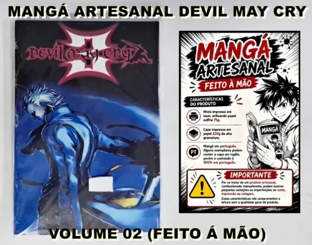 MANGÁ ARTESANAL DEVIL MAY CRY, VOLUME 02 (FEITO Á MÃO)