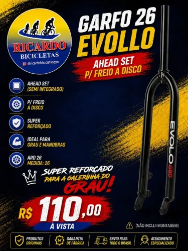 Garfo Rígido aro 26 Evollo 244 Do Grau