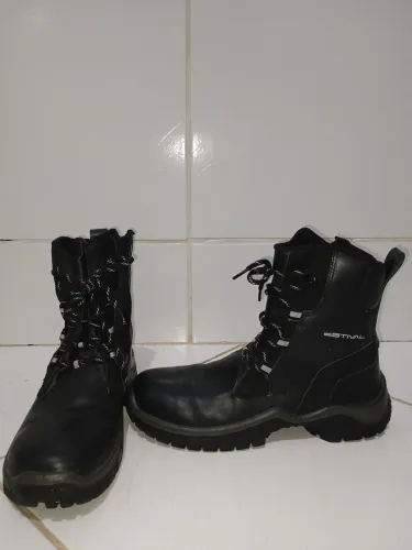 Bota de Segurança em Couro Preto Estival 