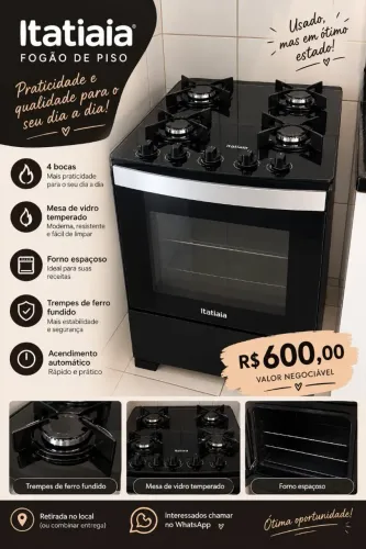 Fogão Itatiaia 4 bocas