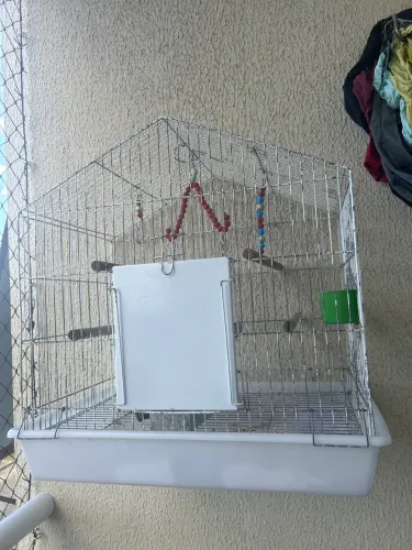 Gaiola para aves (com acessórios incluso)