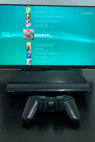 Ps3 Super Slim D3BL0QU3AD0 Lotado De Jogos 