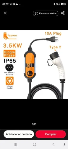 Carregador veículo elétrico ou híbrido