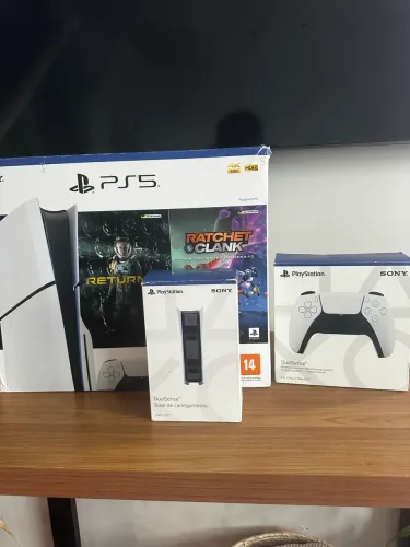 PS5 SLIM 2 Controles + Base de Carregamento