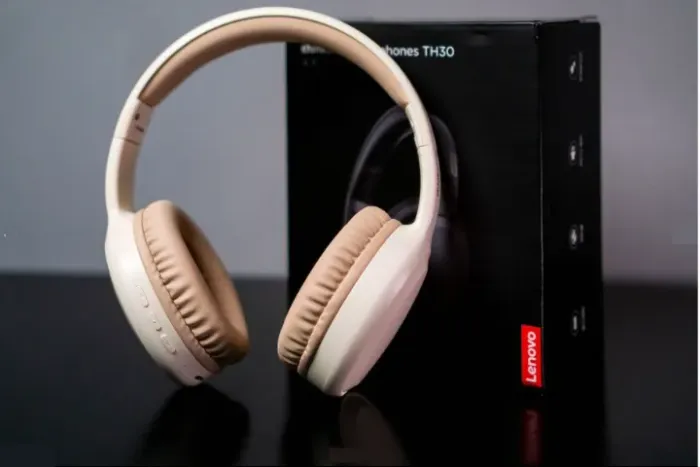 headset bluetooth lenovo th30 sem fio rosa - pronta entrega