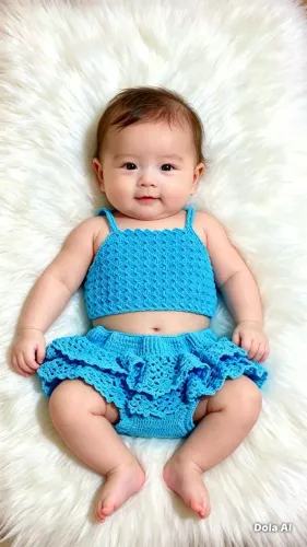 Conj infantil de Crochê