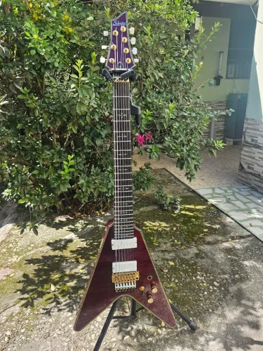 Schecter Hellraiser V-7 FR 7 Cordas, Black Cherry, Floyd Gotoh, Fishmans, Trava e +