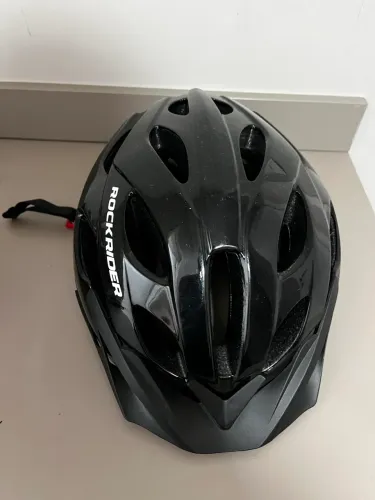 Capacete rockrider btwin 50 preto