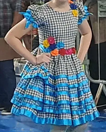 Vestido junino - azul