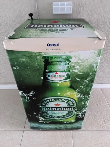 Frigobar Consul Compacto 120L Customizado (Tema Heineken)