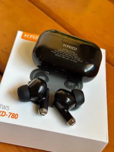 Fone de ouvido Bluetooth preto Kaidi original 