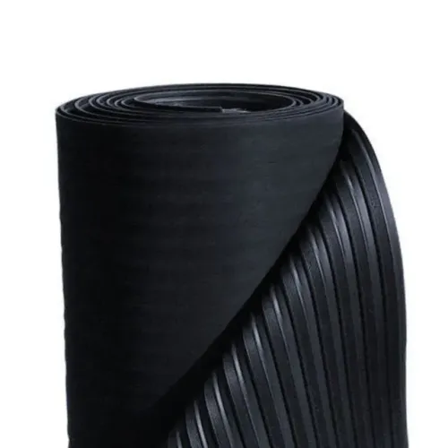 Piso Ripado Borracha (Tapete) 3mm Uso Geral 1,00 x 0,45 Preto