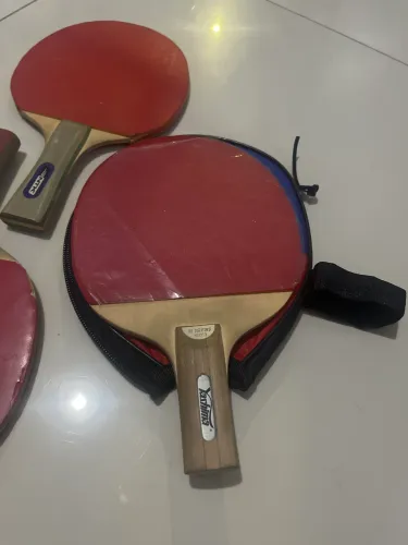 3 Raquete Profissional de Tênis de mesa + capa de proteção