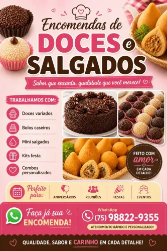 Doces e Salgados para sua festa e reuniões 