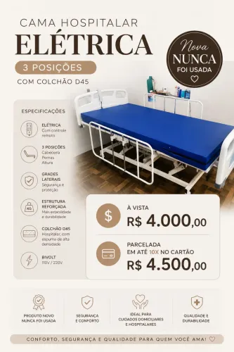 CAMA HOSPITALAR ELÉTRICA