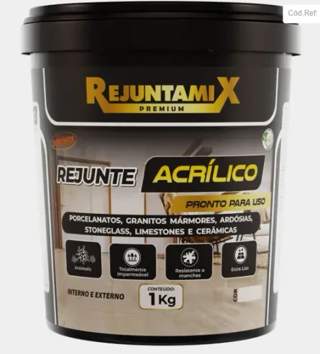 Rejunte Acrílico Branco Gelo 1Kg Rejuntamix