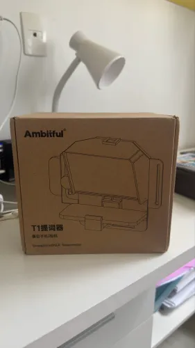 Telefone Pronstoor Ambitful e Gravação DSLR Mini Teleprompter