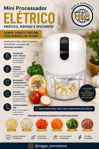 Mini Processador Recarregável USB