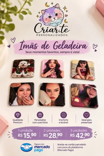 Foto imã de geladeira personalizado