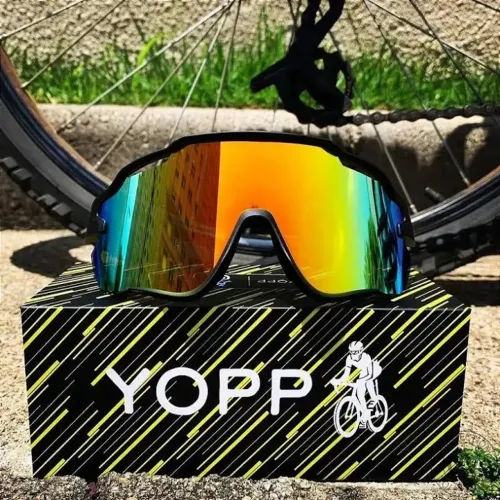 Óculos de Ciclismo Yopp 1066 Vermelho - Novo, UV400, Leve e Estiloso