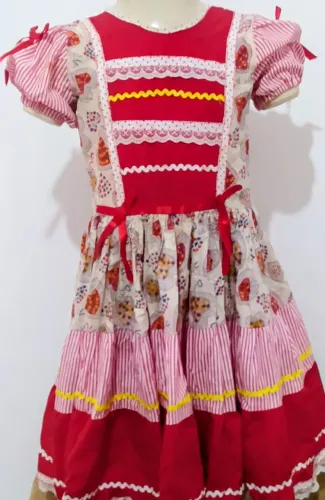 Vestido de São João 5-7 anos