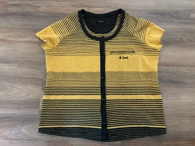 Camisa em Lurex com Bolso Tamanho P