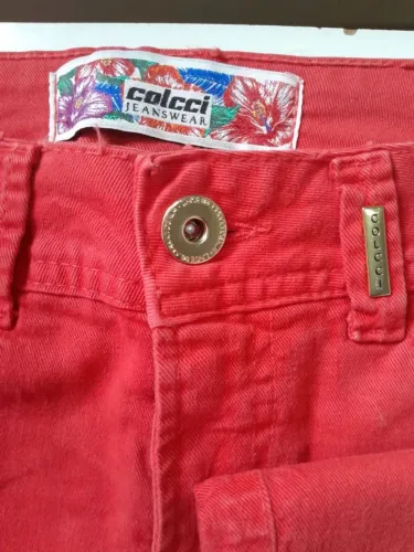 calça colcci skinny vermelha 42