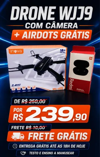 Drone WJ19 com Câmera + AirDots Grátis
