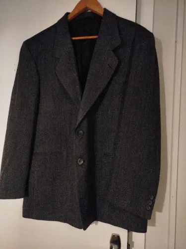 Blazer de lã akol cinza escuro
