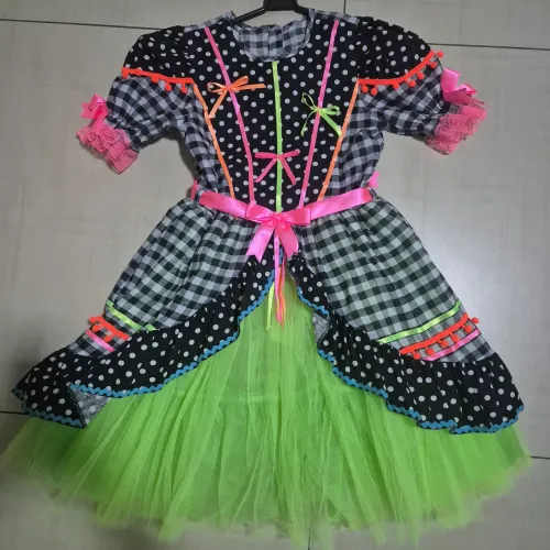 Vestido junino luxo 10 anos