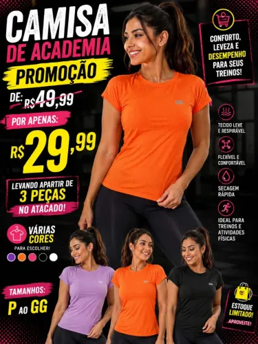 Camisa de academia Atacado e varejo