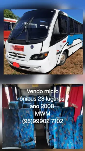 Vendo microônibus no ponto de transferência 