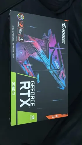 RTX 3060 TI AOROUS ELITE A TOPO DE LINHA PEGO PLACA INFERIOR PASSO CARTAO