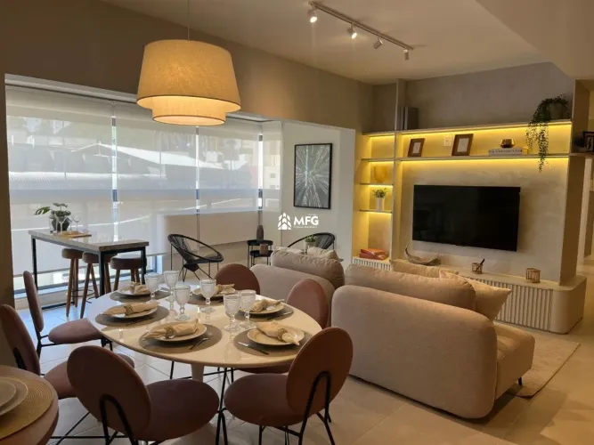 Apartamento para Venda - 110 m² Totalmente Decorado e Mobiliado com Suíte Master e Varanda