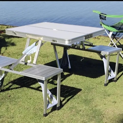 Mesa de alumínio dobravel 
