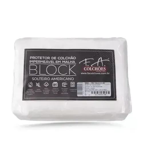 Protetor de Colchão Impermeável Block -Solteiro americano 108x198x36- Select Colchões