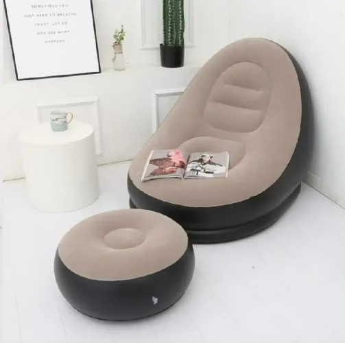 Puff com encosto para os pés para vc levar pra qualquer lugar e tirar aquele descanso.