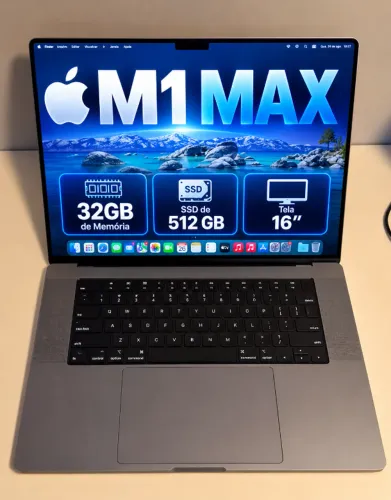 Macbook Pro M1 Max. Mem. 32 Gb. Ssd 512 GB. Tela 16. Até 18 x